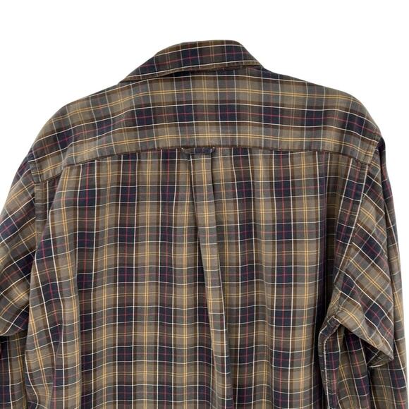 Barbour‎ Button Down Shirt Tailored Fit Check Plaid Long Sleeve Mens Size XL - Picture 6 of 10